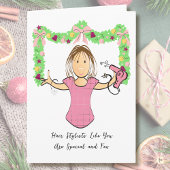 Beautician Cartoon Funny Thank You from Customer カード