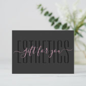 Beautician Pink Esthetics Black Gift Card (スタンド正面)