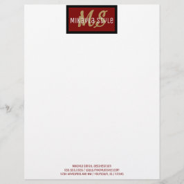 Beautician Stylist Interior Design Adaptable レターヘッド