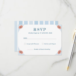 Beautifilレトロフローラ結婚式RSVP応答カード 出欠カード