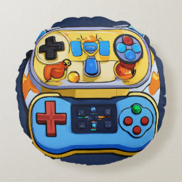 Beautifu用の漫画3Dゲームのリモートコントロールロゴ ラウンドクッション