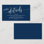 Beautifu Navy Blueの結婚詳細 エンクロージャーカード (正面/裏面)