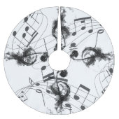 Beautiful モダン Music Noteの煙エフェクト ブラッシュドポリエステルツリースカート (正面)