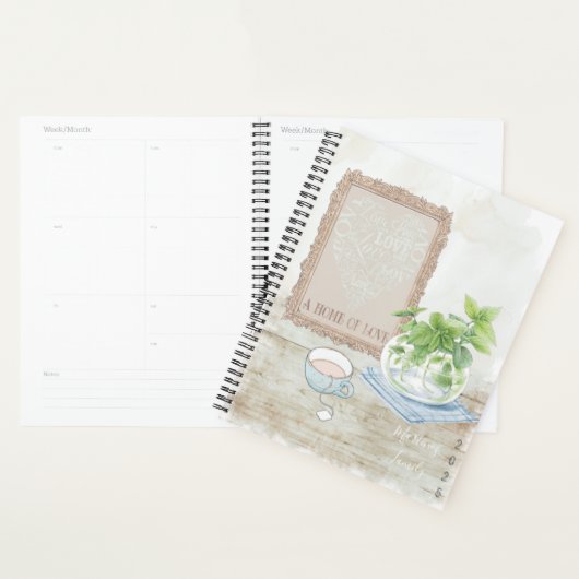 Beautiful 2025 Family Name Monogram プランナー手帳 (ディスプレー)