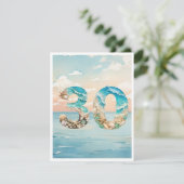 Beautiful 30 Beach Birthday Card サンキューカード (スタンド正面)