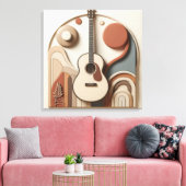 Beautiful 3d Guitar  キャンバスプリント (インサイチュ (リビング))