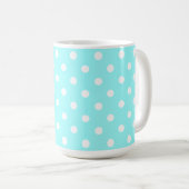 Beautiful 50's Green With White Polka Dots コーヒーマグカップ (正面右)