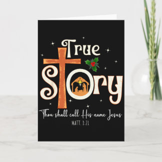 Beautiful A True Story Nativity Christian Christma カード