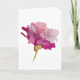 Beautiful Abstract Pink Floral Greeting Card カード