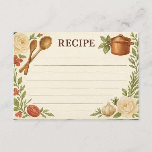 Beautiful Accents of Tuscany Recipe Card (正面)