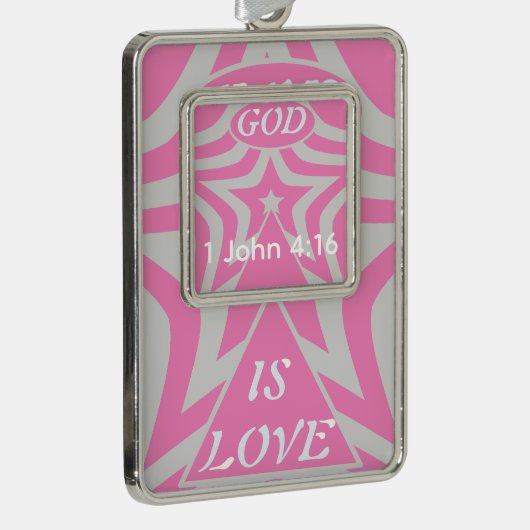 Beautiful Achempong God Is Love Star Pastel Pink シルバープレートフレームオーナメント (右)