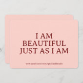  Beautiful Affirmation Card – Custom Gift for Her シーズンカード (正面/裏面)