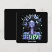 Beautiful Afro Woman Black Queen Praying Tribute 招待状 (正面/裏面)