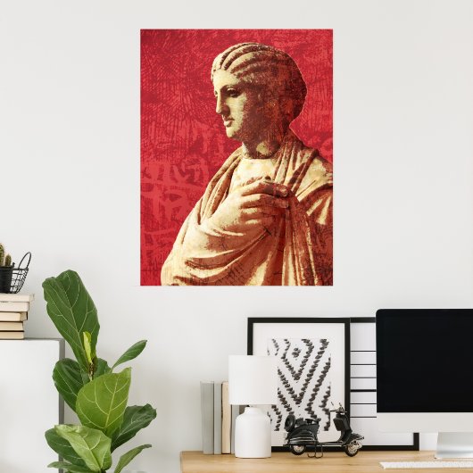 Beautiful Ancient Classical Statue of a Woman ポスター (ホームオフィス)