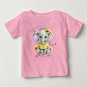 Beautiful and Tender Elephant Original ベビーTシャツ (正面)