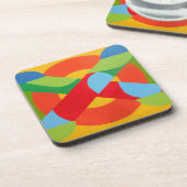 Beautiful and Vibrant Colors! Hard Plastic Coaster コースター (左側)