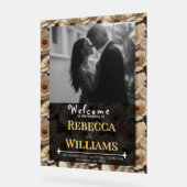 Beautiful Anemones Charm Garden Wedding アクリルサイン (傾斜)