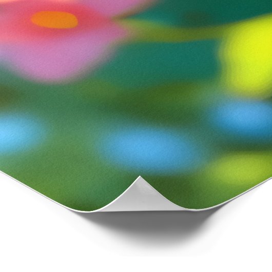 Beautiful anime flowers illustration ポスター (角)