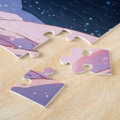 Beautiful anime girl illustration ジグソーパズル (側面)