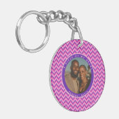 Beautiful Anniversary Gifts For Dad Stripe Pattern キーホルダー (正面左)