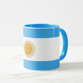 Beautiful Argentina Flag Mug マグカップ (正面右)