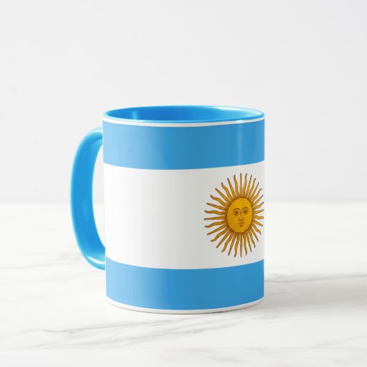 Beautiful Argentina Flag Mug マグカップ (正面左)