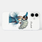 Beautiful Art Deco lady add your name  Case-Mate iPhoneケース (裏面 (横))