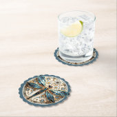 Beautiful Art Deco Stained Glass Dragonfly   ペーパーコースター (インサイチュ)