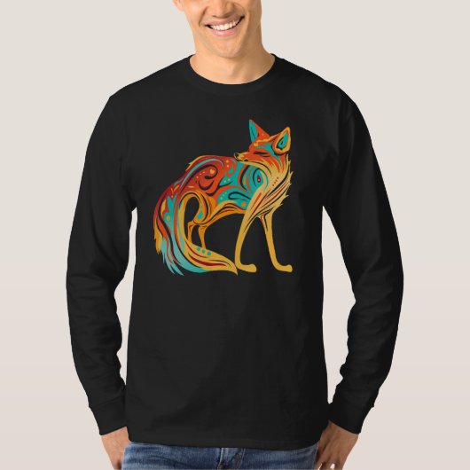 Beautiful Artistic Fox Animal Tシャツ (正面)