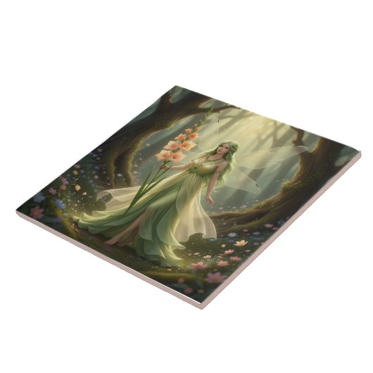 Beautiful August Peridot Fairy タイル (側面)