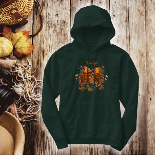 Beautiful Autumn Colors Bow Thankful Nurse  パーカ