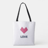 Beautiful bag with hearts and love トートバッグ (裏面)