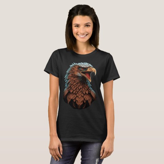 Beautiful Bald Eagle Bird Animal Tシャツ (正面フル)