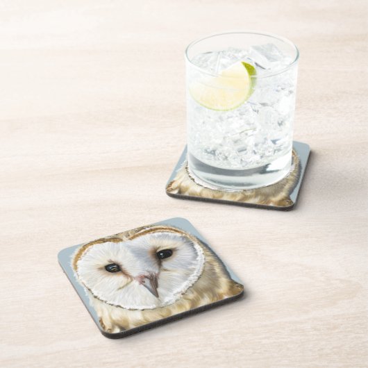 Beautiful Barn Owl Coasters (6) コースター (右側)