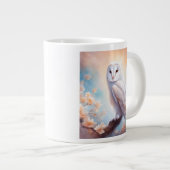Beautiful Barn Owl Flowers  ジャンボコーヒーマグカップ (正面右)