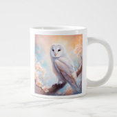 Beautiful Barn Owl Flowers  ジャンボコーヒーマグカップ (右)