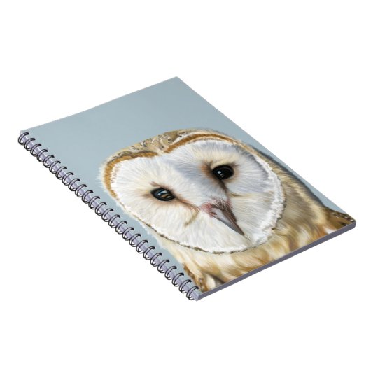 Beautiful Barn Owl Soft Cover Notebook ノートブック (右側)