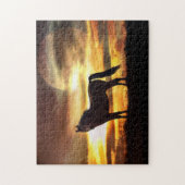 Beautiful Bay Horse and Weather ジグソーパズル (縦)