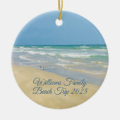 Beautiful Beach House Commemorative Christmas セラミックオーナメント (正面)