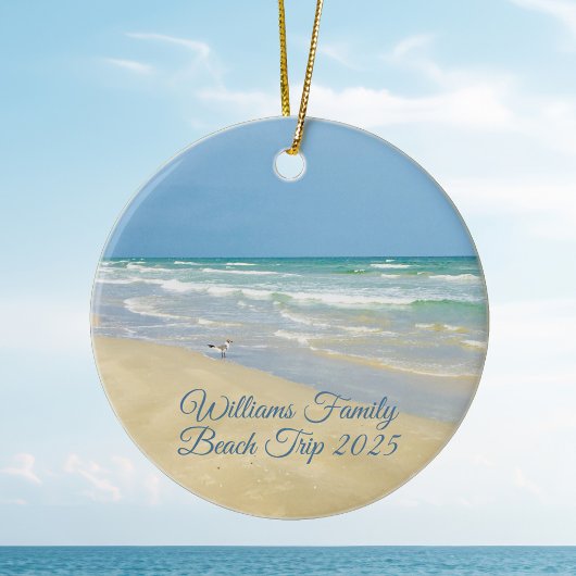 Beautiful Beach House Commemorative Christmas セラミックオーナメント