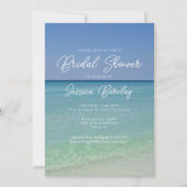 Beautiful Beach Photography Seaside Bridal Shower 招待状 (正面)