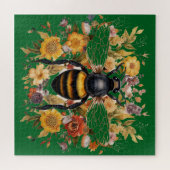 Beautiful Bee & Wildflowers  ジグソーパズル (横)