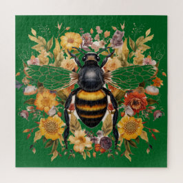 Beautiful Bee & Wildflowers  ジグソーパズル