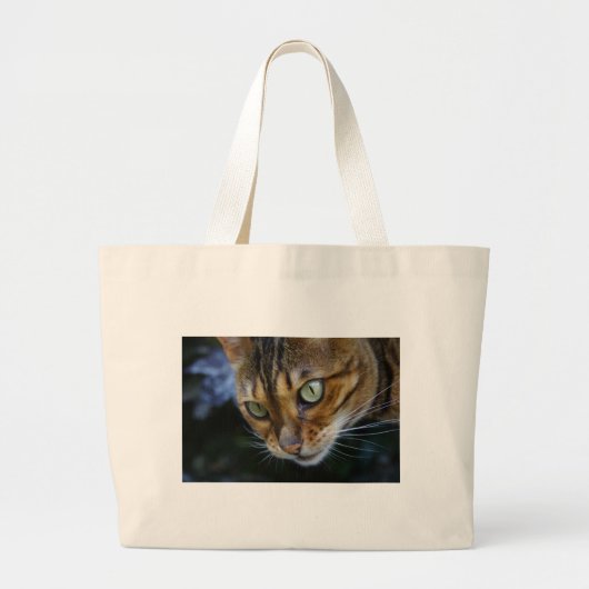 Beautiful Bengal Cat ラージトートバッグ (正面)