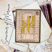 Beautiful Berber Script Moroccan Door Culture ポストカード