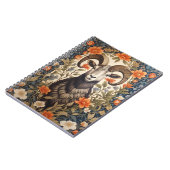 Beautiful Big Horn Sheep William Morris Inspired ノートブック (左側)