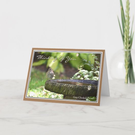 Beautiful Bird 考え's of Youグリーティングカード シーズンカード (正面)