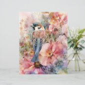 BEAUTIFUL BIRD IN GARDEN SCRAPBOOK PAPER (スタンド正面)