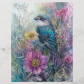 BEAUTIFUL BIRD IN GARDEN SCRAPBOOK PAPER (裏面)