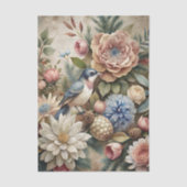 Beautiful Bird with an Assortment of Flowers 薄葉紙 (正面)